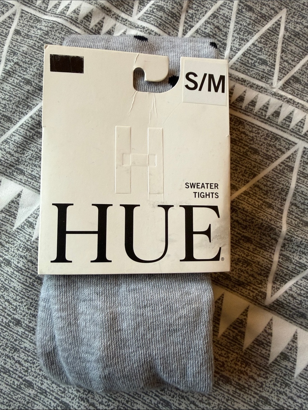 HUE Gray Sweater Tights S/M